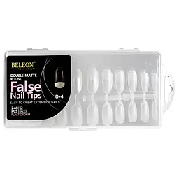 Тіпси для нарощування нігтів BELEON False Nail Tips матові овальні 240 шт.