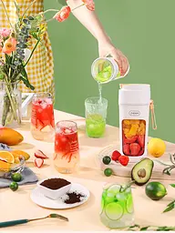 Блендер на акумуляторі для коктейлів та фрешів міні JUICER KS-FSV8 W14 M - мініатюра 2
