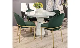 Стілець Welovemebel Мілтон 500x560x825 мм зелений із золотим - мініатюра 5