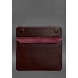 Шкіряний чохол-конверт BlankNote на магнітах для MacBook 13 Бордовий - мініатюра 3