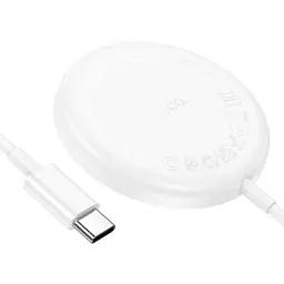 Бездротовий ЗП HOCO CW52 Enjoy magnetic wireless fast charging білий - мініатюра 5