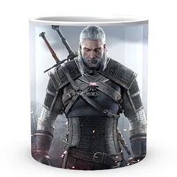 Кухоль GeekLand The Witcher Відьмак Геральт TW 002.022 330 мл білий - мініатюра 2