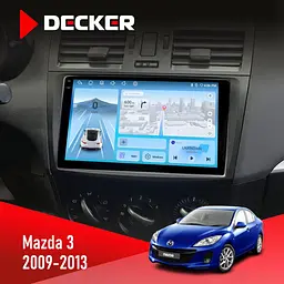 Штатна магнітола Mazda 3 2009-2013 Decker D9-010 6x128, DSP, 4G, 2K Decker (НФ-00004718)