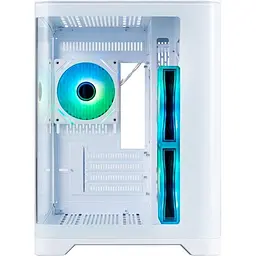 Корпус 1stPlayer UV6, White, без БЖ, Mini Tower, Micro ATX / Mini ITX, 2xUSB 3.0, макс. CPU - 157 мм / VGA - 400 мм, 3x120 мм ARGB, бічна та передня панель із загартованого скла (UV6-WH-2FC7R-W-1FC7-W) - мініатюра 2