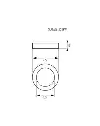Стельовий світильник Kanlux 28949 Carsa V2LED 18W-NW-W - мініатюра 2