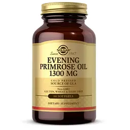 Жирні кислоти Evening Primrose Oil 1300 mg, 60 капсул Solgar fit0012942