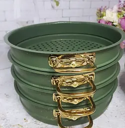 Мантоварка-пароварка з антипригарним покриттям O.M.S. Collection 6091 C-28 см 5,8 л Green - мініатюра 5
