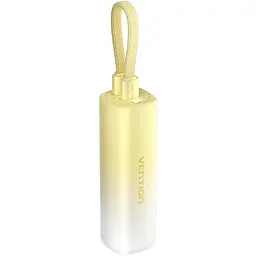Універсальна мобільна батарея Vention 5000mAh 20W PD, USB-C In/Out, Lightning In/Out, з cable, Gradient Жовтий