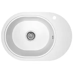 Мийка кухонна Valetti 62N гранітна 620х430 мм біла - мініатюра 2