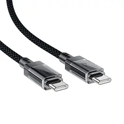 Дата кабель USB-C to USB-C 1.2m 60W stainless steel C12-03 Black Acefast (6974316283317) - мініатюра 3