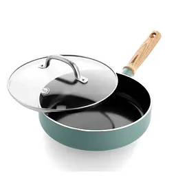Сотейник з кришкою GreenPan Mayflower 24 см 2,6 л з керамічним покриттям небесно-голубий (CC001682-001) - мініатюра 4