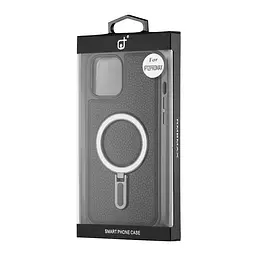 Чохол Jinduka Leather Ringo iPhone 12 Pro Max Black - мініатюра 2