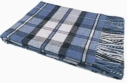 Плед вовняний Vladi Палермо 140x200 біло-блакитно-синій
