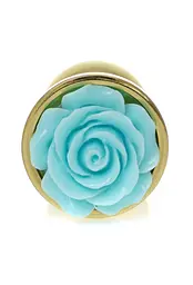 Анальна пробка - Jewellery Gold PLUG ROSE- Light Blue - мініатюра 3
