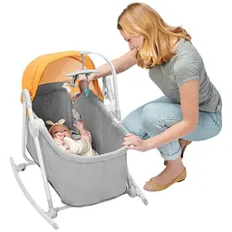Шезлонг-гойдалка 5в1 KiderKraft Nola Forest Yellow - мініатюра 2