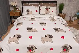 Комплект постільної білизни Moon&Star Бязь Gold Люкс Bulldog Love євро 200х220 наволочки 2х50х70 - мініатюра 5