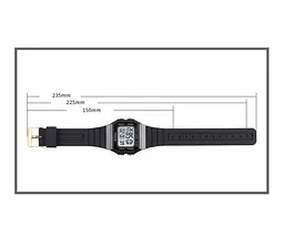 Наручний годинник чоловічий Skmei 1683 Black White, 1683BKWT (18455) - мініатюра 8