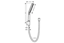 Душовий гарнітур Hansgrohe Raindance Alive Select S 3jet EcoSmart з тримачем та шлангом 1,6 м matt white 24611700 - мініатюра 6