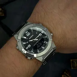 Чоловічий годинник Casio AMW-870D-1A Сріблястий ( AT1141-0220 ) - мініатюра 2