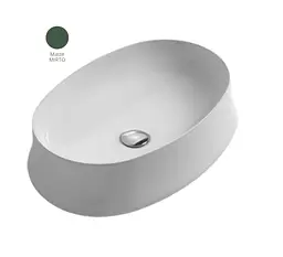 Умивальник Simas Sharp 60x42 см Mirto matt Зелений матовий SH04MM