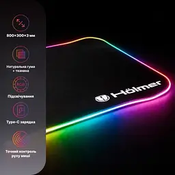 Килимок для мишки Hölmer (GMP-02RGB) з підсвіткою (GMP-02RGB) - мініатюра 2