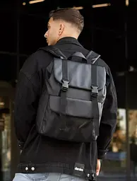 Чоловічий рюкзак Sambag Loft Zard чорний 46 х 28 х 13 см (22651001m)