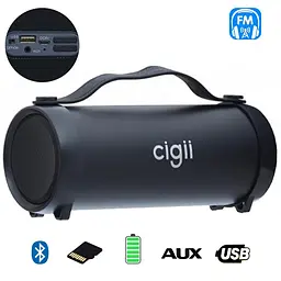 Портативна Bluetooth колонка Cigii S33D 8W (Black) - мініатюра 2