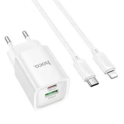МЗП Hoco C149A Charm PD30W+QC3.0 (1USB-A/1C) + кабель Type-C to Lightning White - мініатюра 2