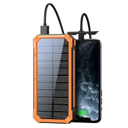 Сонячний повербанк iBattery YD-888K з ліхтариком 30000 mAh orange - мініатюра 3