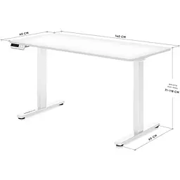 Стіл Mealux PowerDesk Duo White (EVO-242 Duo W/W) - мініатюра 2