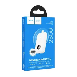 Портативна батарея Powerbank Hoco J137 with iWatch charger 2500mAh White - мініатюра 4