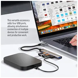 Концентратор ColorWay USB-C 4-в-1 USB2.0х3/USB3.0 (CW-HUB04) - мініатюра 12