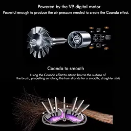 Стайлер 5в1 HAIR BRUSH Styler + Коробка з функціями об'єму, випрямлення, накручування темно-синій - мініатюра 3