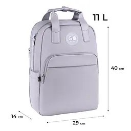 Рюкзак GoPack Teens 122M-3 Сірий (GO26-122M-3) - мініатюра 2