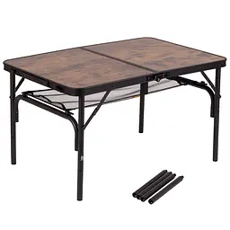 Складний стіл Bo-Camp Decatur 90x60 cm Black/Wood look (1404200), Коричневий - мініатюра 2