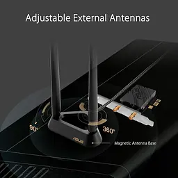 WiFi-адаптер ASUS WiFi PCE-BE92BT BE9400, PCI-Express x1, BT5.4 (90IG08U0-MO0B00) - мініатюра 9