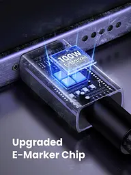 Кабель Ugreen USB 2.0 Type-C M-M, 3 м, 100W (480Mbps）Сірий, L512 - мініатюра 4