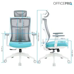 Офісне крісло OfficePro Balance OC550-W-DG-BL (OC550-W-DG-BL) - мініатюра 10