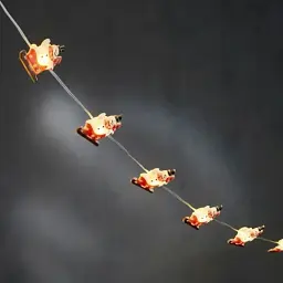 Гірлянда Luca Lighting Сніговик, струна, 1,3 м, класична біла, 10 LED 2AA, таймер (8720967822836)