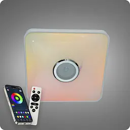 Люстра світлодіодна 517 Dlight RGB з пультом і колонкою 70Вт Білий (02176) - мініатюра 6