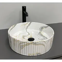 Умивальник VBI Brindisi M stains glossy накладний VBI-014103, Мрамор
