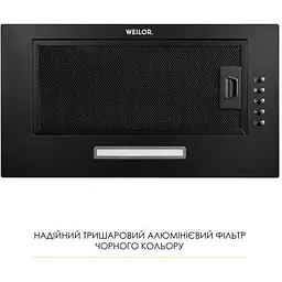 Витяжка вбудована Weilor WB 68 FBL - мініатюра 6
