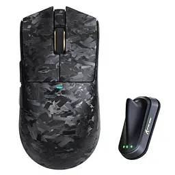 Ігрова бездротова мишка Attack Shark X11 ULTRA / Три режими підключення / Carbon Fiber / Сенсор PAW3950MAX / 42000 DPI / Black