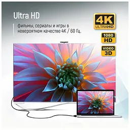 Кабель мультимедійний HDMI M to HDMI M 1.5m V2.0 4K60Hz black ColorWay (CW-CBHD078-BK) - мініатюра 7