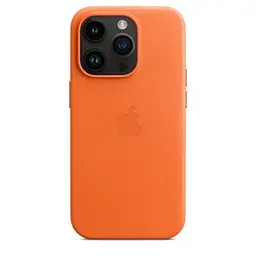 Чохол CasePro Leather Case with MagSafe Orange для iPhone 14 Pro - мініатюра 4