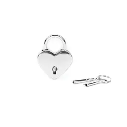 Набір BDSM замочків Liebe Seele Heart-Shaped Lock 2 шт. сріблястий - мініатюра 3