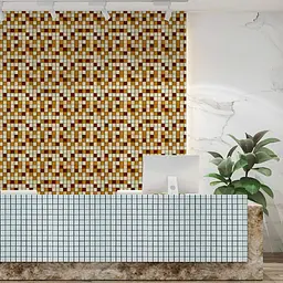 Мозаїка дзеркальна Wall Sticker 298х298х4.5 мм Коричнева SW-00002363 - мініатюра 7
