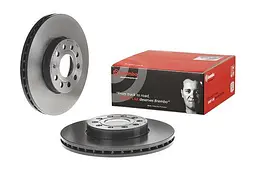 Диск гальмівний вентильований VW Caddy III-V, Golf V-VIII, Eos 96-25р Brembo (09.9145.11)