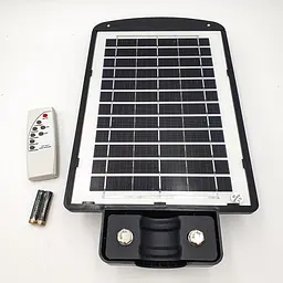 Ліхтар вуличний акумуляторний світильник 10000mAh з пультом на сонячній батареї LED Solar Street Light 125W UKC 7778 - мініатюра 4