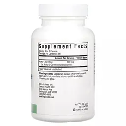 Амінокислота Seeking Health Acetyl-L-Carnitine Seeking Health 500 мг 90 вегетаріанських капсул - мініатюра 2